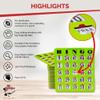 MR CHIPS Jam-Proof Easy-Read Large Print Fingertip Bingo Cards with Sliding Windows 10 Pack in Green Style view 3