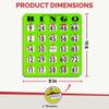 MR CHIPS Jam-Proof Easy-Read Large Print Fingertip Bingo Cards with Sliding Windows 10 Pack in Green Style view 4