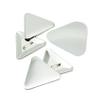 ChiButtons 63x70mm Triangle Metric System Metal Pin Badge Button with Pre-Assembled Pin-Back, Upper Shell & Mylar Film (Official ChiButtons Supplies, 100 Sets) view 1