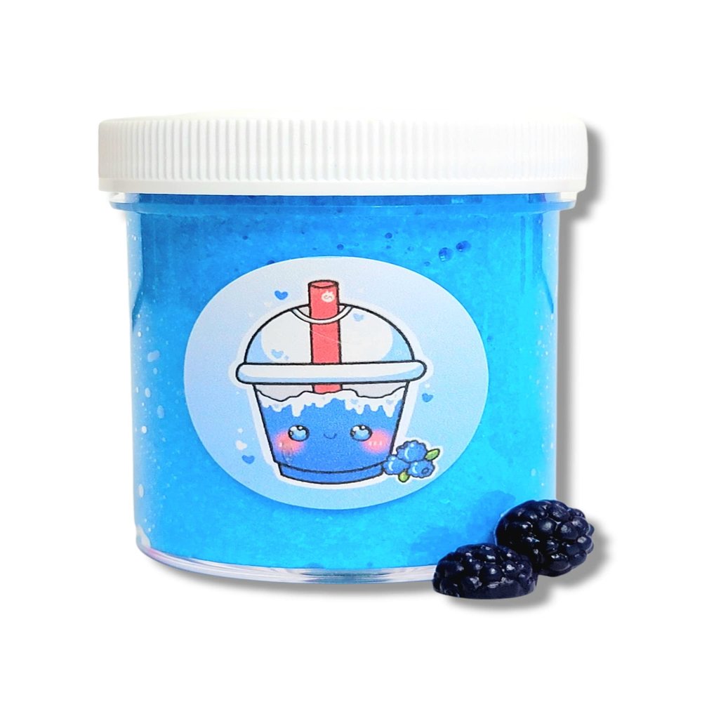 Blue Raspberry Slushy Snowfizz Slime for Kids Ages 8+  Crunchy Scented DIY Stress Relief Toy, 4oz Handmade Slime Gift for Girls & Boys  Hoshimi Slimes