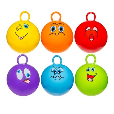 diverse WU047434, Children's Bouncy Ball, 46 cm, with Faces, Children's Bouncy Ball, Jumping Ball, Laugh Face Bouncy Ball, Not Only Fun, Trains at the Same Time