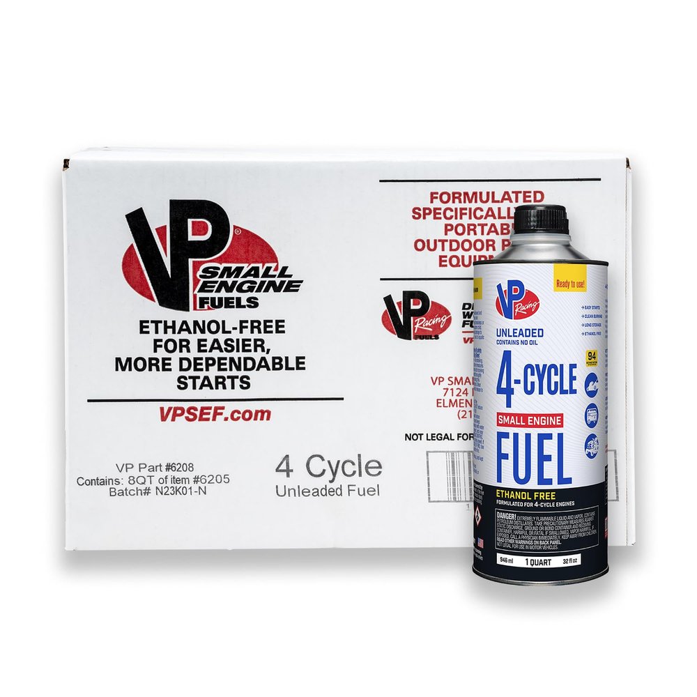 VP Racing Fuels 6205 SEF 4-Cycle Small Engine Fuel, Contains No Oil, Quart (8 Pack)