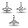 UFO Tops | Metal Spinning Tops | Andromeda Series Collector 3-Pack Set (Cosmic Silver) view 1