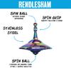 Plexity Labs UFO Tops Rendlesham - Metal Spinning Fidget Toy Top - Inspired by The Documented 1980 UFO Sighting in Rendlesham, England - Stainless Steel view 2