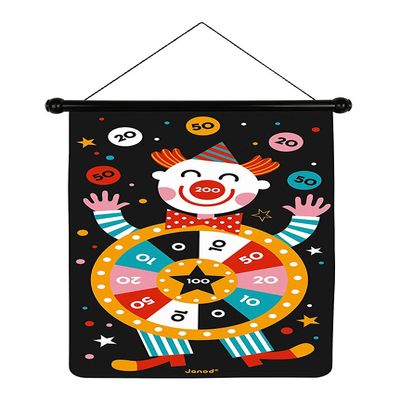 Janod J02074 Magnetic Dart Game-Circus, Multicolored