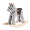 Rock My Baby Rocking Horse, Gray Wooden Rocking Toy, Rocking Animals for Children 2-6 Years Old, Ride on Pony with Realistic Sound, CPC Certified view 1