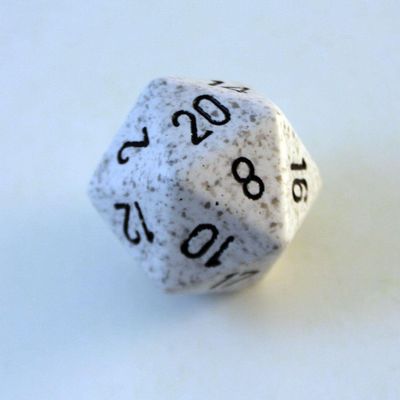 Chessex Manufacturing XS2087 Arcticcamo Speckled Single Jumbo 34 mm D20 Dice Set