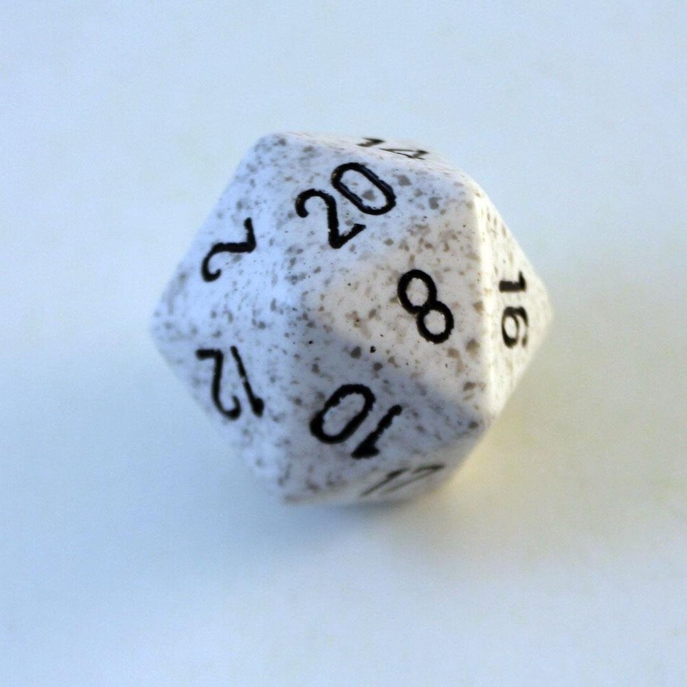 Chessex Manufacturing XS2087 Arcticcamo Speckled Single Jumbo 34 mm D20 Dice Set