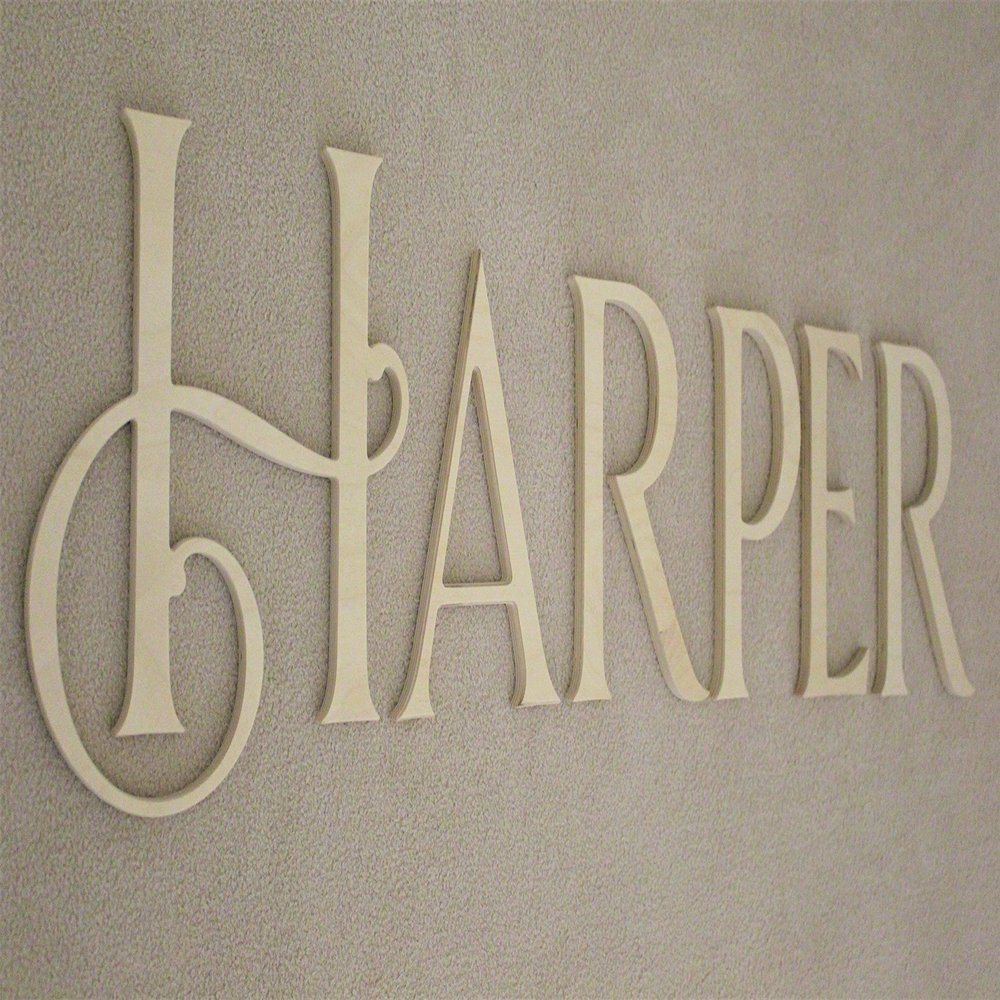 10" Wood Letters, Unconnected Wood Letters, Wood Names for Wall, Nursery Wall Letters, Letters Wall Decor, Custom Wood Names, Handmade Wood Letters, Bella Vista Font