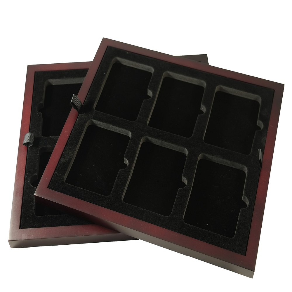 Coin Tray for Six Certified or Certified Style Coin Holders PCGS, NGC, ANACS, Lighthouse, Urase Minoris Two Pack