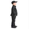 Trendy Apparel Shop Kid's US Law Enforcement Solid Uniform 3pc Set Costume Cap, Jacket, Pants - Black - L view 2