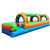 Crossover Inflatable Splash and Ride Waterslide for Kids with Blower, 25 x 9 x 6 Foot Rainbow Water Slide with Built in Misting System for Backyard Party Events, with Stakes and Storage Bag view 1