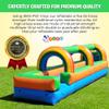 Crossover Inflatable Splash and Ride Waterslide for Kids with Blower, 25 x 9 x 6 Foot Rainbow Water Slide with Built in Misting System for Backyard Party Events, with Stakes and Storage Bag view 3