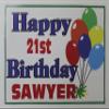 Happy Birthday Boy Vinyl Party Banner 18" x 24" view 1