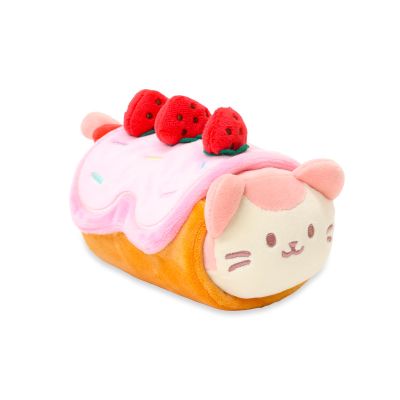 Anirollz Kittiroll Plush in Roll Cake Outfitz  Kawaii Stuffed Animal with Removable Costume  Cute Squishy Plush Toy Gift for Girls & Kids