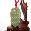 2" China Certified Nature Hetian Nephrite Jade Lion Amulet Necklace Pendants view 3