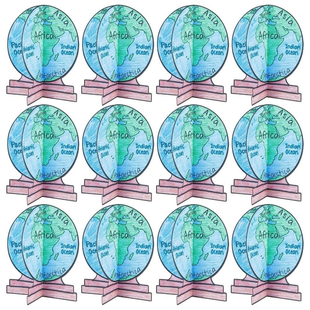 Fun Express Cyo Globe Craft Kit - VBS Vacation Bible School Supplies/Decor - 12 Pieces - Educational and Learning Activities for Kids
