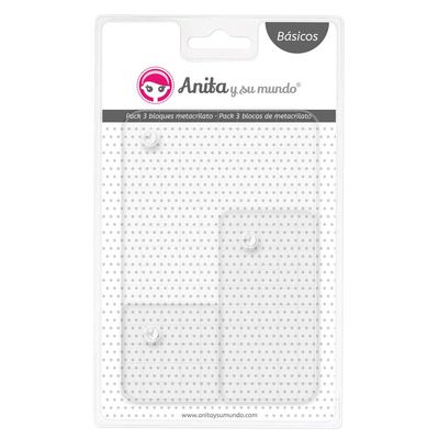 Anita y Su Mundo Pack 3 Blocks C/Guia Methacrylate, Transparent