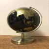 Lesser & Pavey Vintage Rotating Gold and Black World Globe with Metal Stand, h27cm view 2