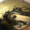 Lesser & Pavey Vintage Rotating Gold and Black World Globe with Metal Stand, h27cm view 3