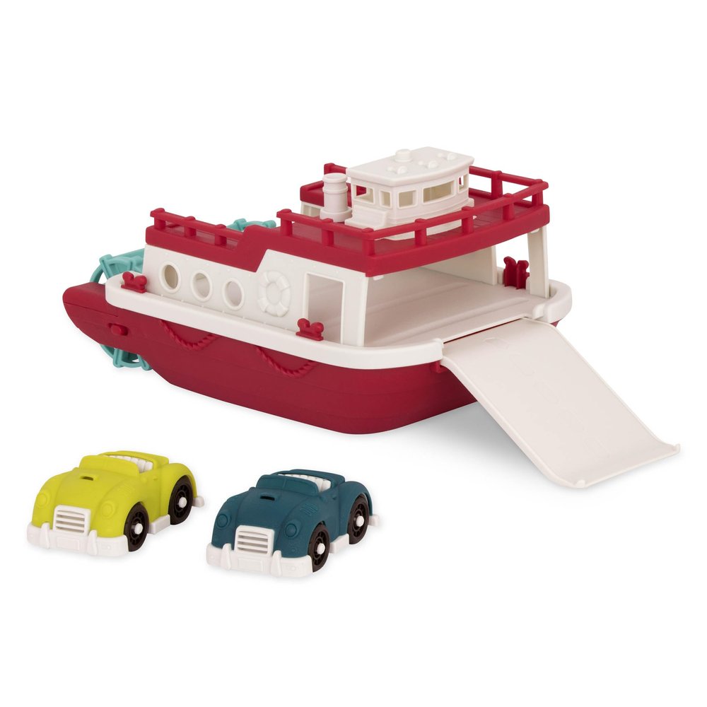 Battat  Wonder Wheels  Pool and Bath Toys for Babies, Toddlers  Floating Toy Boat for Water Play  Recyclable Materials  Ferry Boat  1 Year +