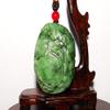 2.2" China Nature Hetian Nephrite Jade Fortune Turtle and Bat Hand Carved Pendants view 1