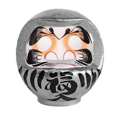  Daruma Fuku Daruma No. 10 Silver [Prosperous Corporate Fortune, Fulfillment] 11.0 x 10.2 x 11.8 inches (28 x 26 x 30 cm) HKDM-10-SL-15