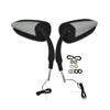 HDBUBALUS Motorcycle Rearview Mirror Built-in LED Turn Signals Flash Oval Fit for Harley Bad Boy Black view 1