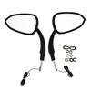 HDBUBALUS Motorcycle Rearview Mirror Built-in LED Turn Signals Flash Oval Fit for Harley Bad Boy Black view 3