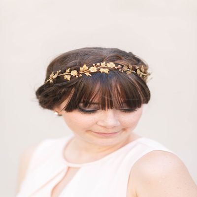 Wildflower Crown - A crown or headband of lovely little golden, rose gold, or silver wildflowers, Boho, Halo, Flower Crown, Wedding, Bridal