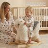Rock My Baby Baby Rocking Horse Alpaca Llama with Chair, Plush Stuffed Animal Rocker for Toddlers 1-3, Wooden Rocking Toy Llama Animal, Cream Llama,CPC Certified view 2