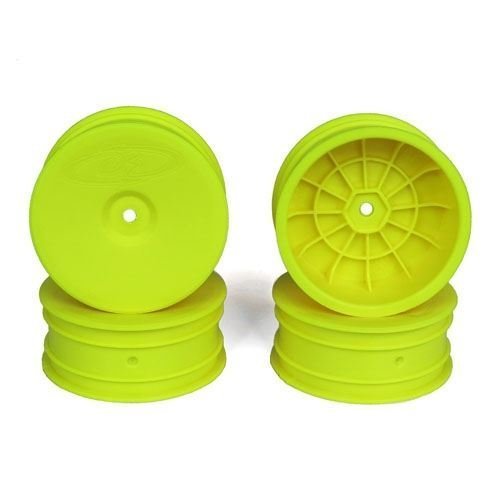 DE Racing Speedline Buggy Wheels-Assoc B6/Kyosho RB6/Front/Yellow/4pc SB4AFY