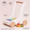 Le Toy Van - Petilou Wooden Walker Toy for Toddlers and Babies | Educational Rainbow Cloud Walker | Suitable for A Boy Or Girl 1 Year Old +, Multi, 45 Blocks (PL102) view 2