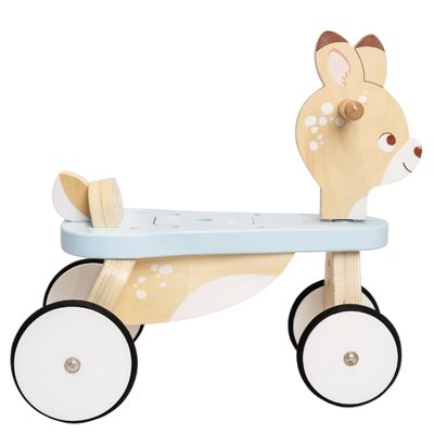 Le Toy Van - Petilou Wooden Ride On Deer Push Along Toy for Toddlers | Suitable for Boy Or Girl 1 Year Old +, Small