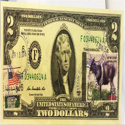 $2 Collectible Uncirculated Banknote