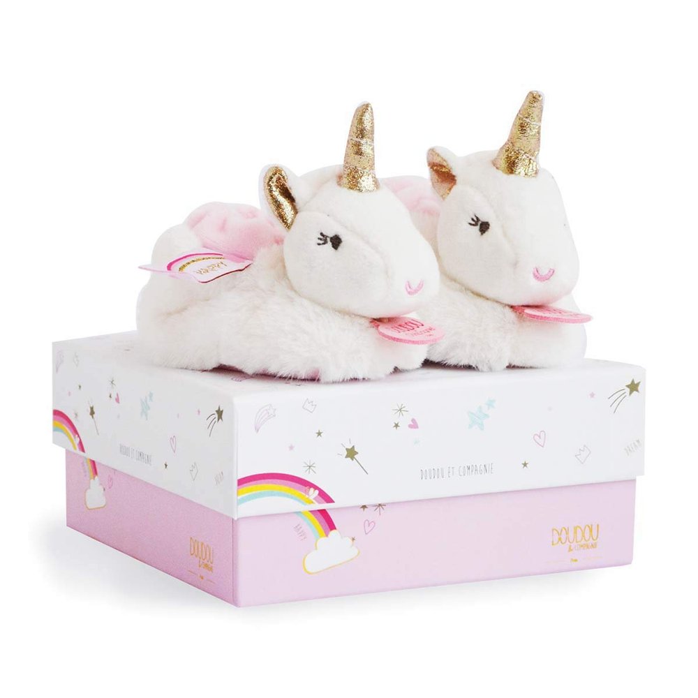 Dou Dou et Compagnie Unicorn - Booties with Rattle - 6-12 Months