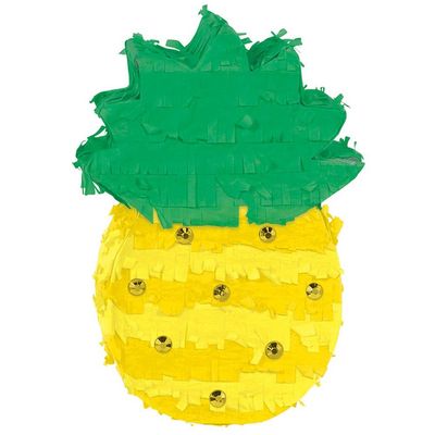 Amscan Mini Pineapple Decoration, 6 1/2" x 5 3/4", Multicolor