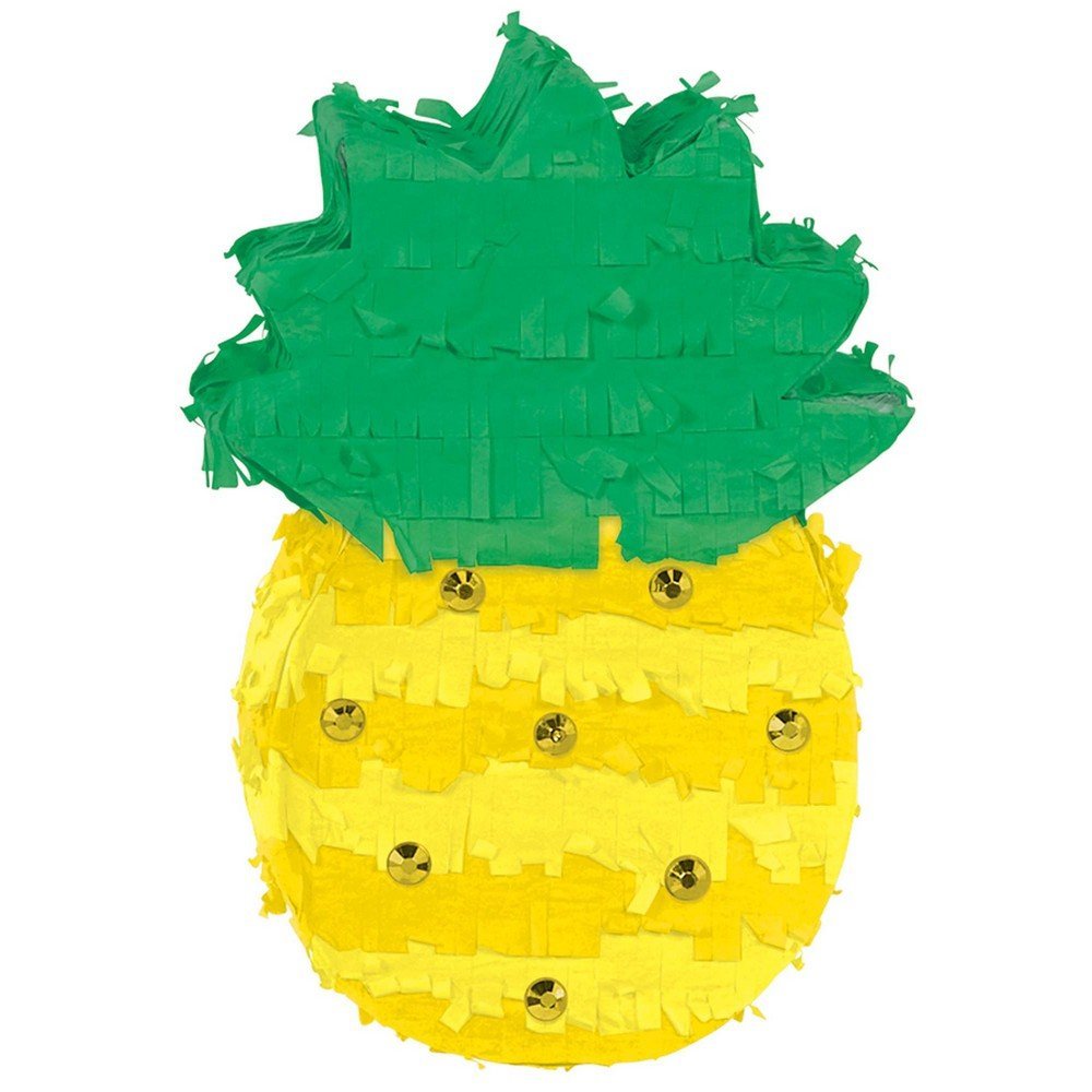 Amscan Mini Pineapple Decoration, 6 1/2" x 5 3/4", Multicolor