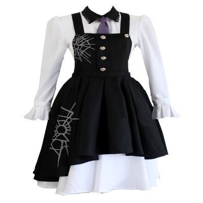 LYLAS Halloween Black Long Skirt Uniform Maid Dress Cosplay Costume (Female-Medium)