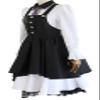 LYLAS Halloween Black Long Skirt Uniform Maid Dress Cosplay Costume (Female-Medium) view 3
