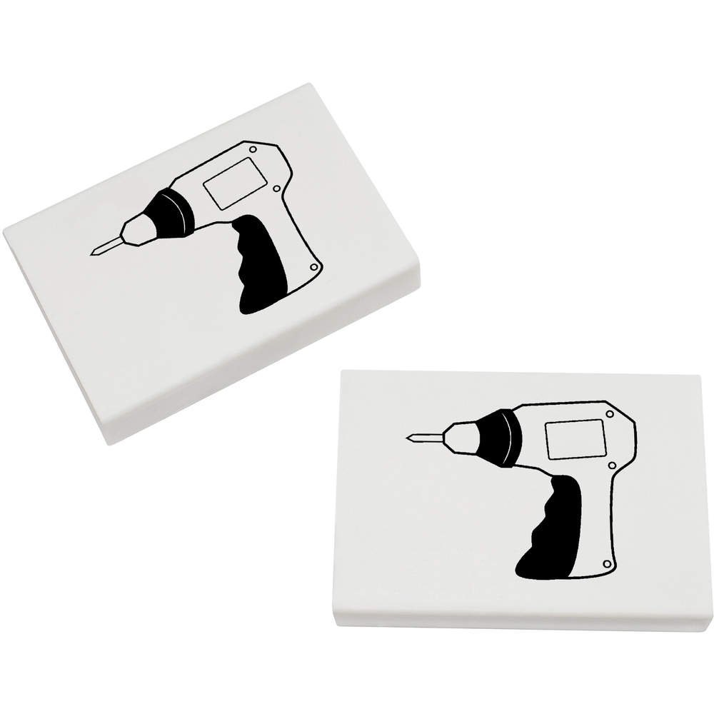 Azeeda 2 x 45mm 'Electric Drill' Erasers/Rubbers (ER00011299)