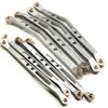 Alum Alloy Lower & Upper Suspension Link Rod Linkage for 1:10 RC Axial Wraith #B (Titanium) view 2