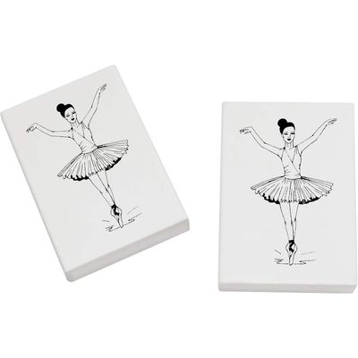 Azeeda 2 x 45mm 'Ballerina' Erasers/Rubbers (ER00002044)
