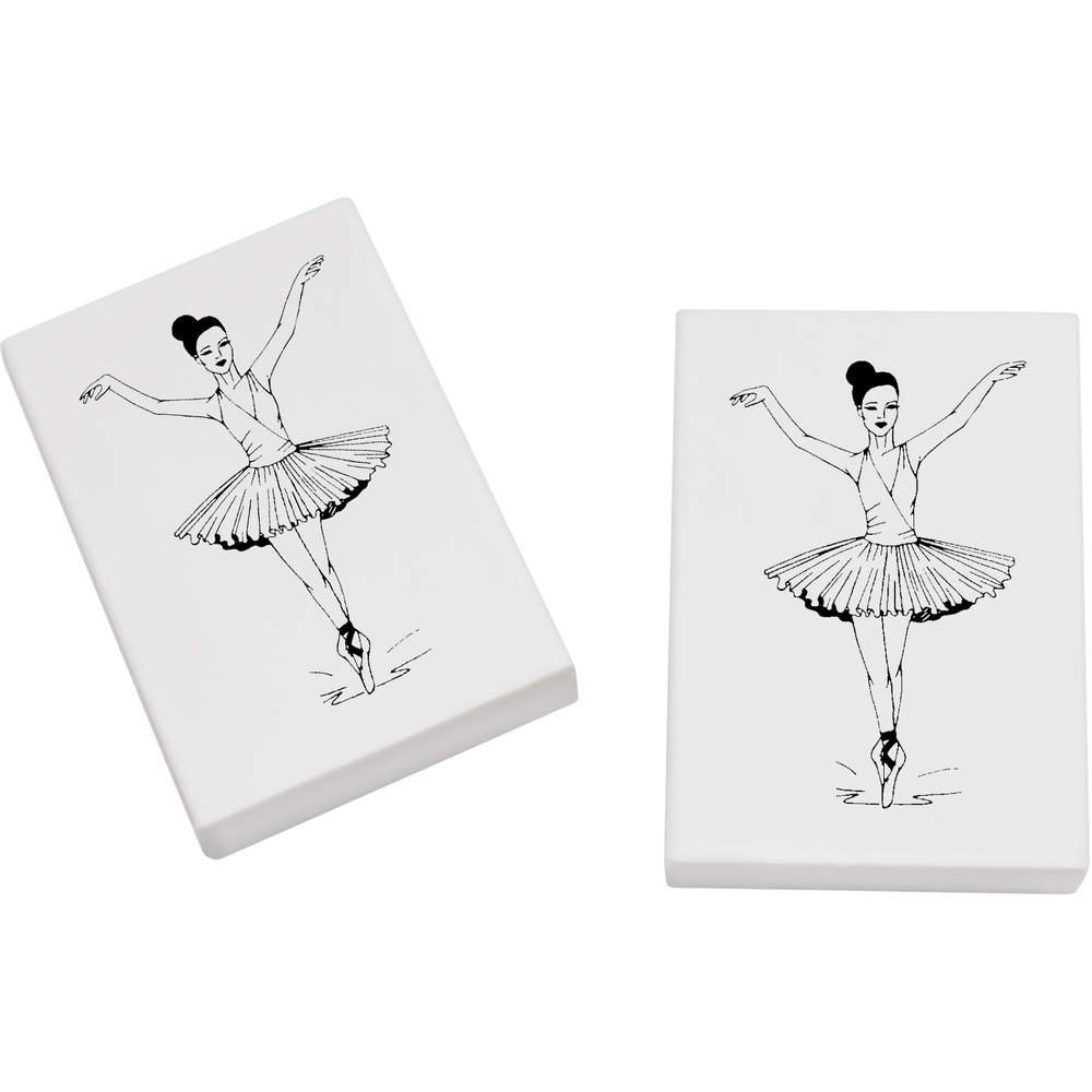 Azeeda 2 x 45mm 'Ballerina' Erasers/Rubbers (ER00002044)