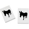 Azeeda 2 x 45mm 'Donkey Silhouette' Erasers/Rubbers (ER00011525) view 1