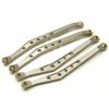 8Pcs Set CNC Aluminum Lower & Upper Suspension Link Rod Linkage for 1/10 RC Axial Wraith #A (Titanium) view 4