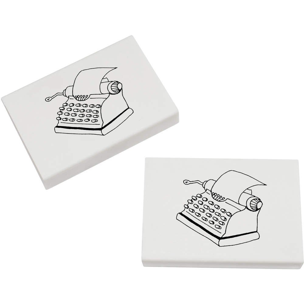 Azeeda 2 x 45mm 'Typewriter' Erasers/Rubbers (ER00014439)