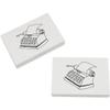 Azeeda 2 x 45mm 'Typewriter' Erasers/Rubbers (ER00014439) view 1