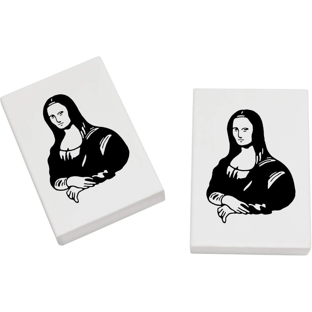 Azeeda 2 x 45mm 'Mona Lisa' Erasers/Rubbers (ER00016617)