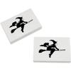 Azeeda 2 x 45mm 'Flying Witch' Erasers/Rubbers (ER00016708) view 1